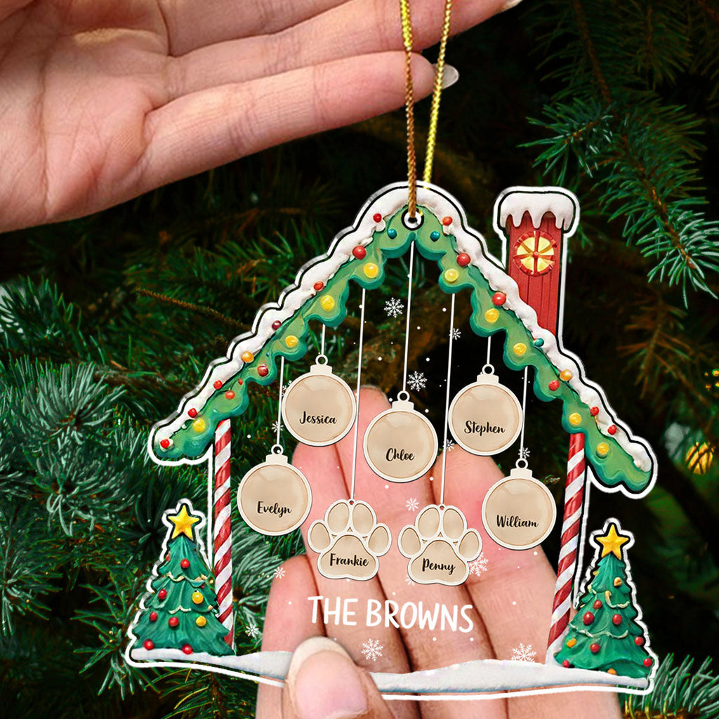 Custom Family Ornament, Christmas Gift for Family Members •  Lovely Family 2 - Personalized Acrylic Ornament