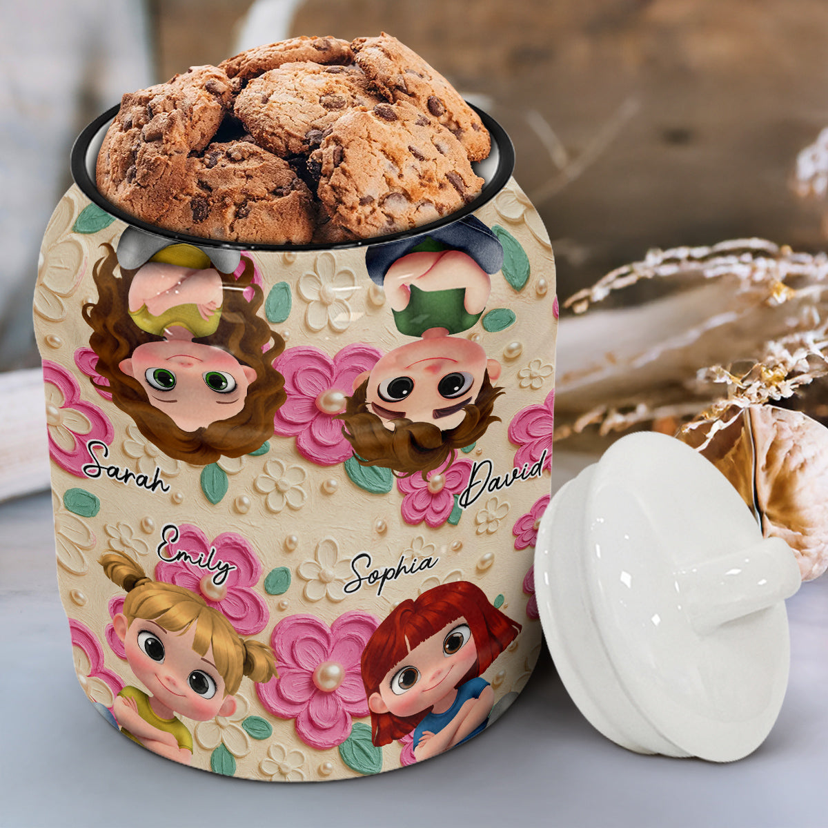 Proud Of Being Grandma - Personalized 3D Inflated Effect Ceramic Jar