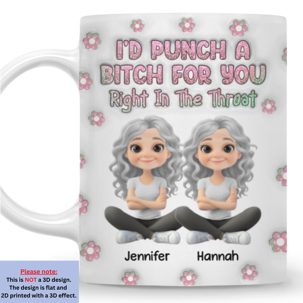 Custom Best Friend, Christmas & Birthday Friendship Keepsake Gift • Sisters By Heart - Personalized 3D Inflated Effect Mug