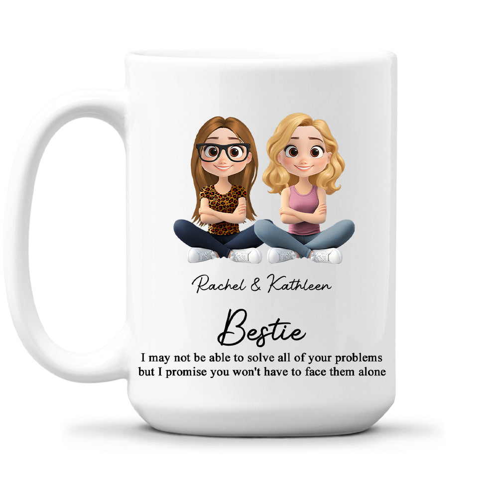 Custom Best Friend, Christmas & Birthday Friendship Keepsake Gift • Friendship Forever Keepsake Cartoonize - Personalized Coffee Mug