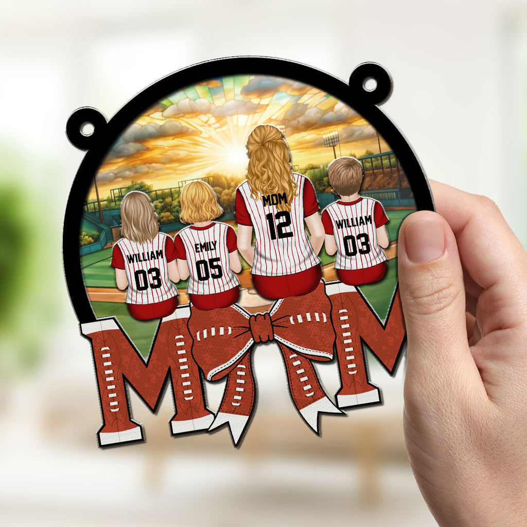 Custom Hanging Decor for Mom Daughter, Mother's Day Birthday Gifts • Best Mom Dream Team - Personalized Suncatcher