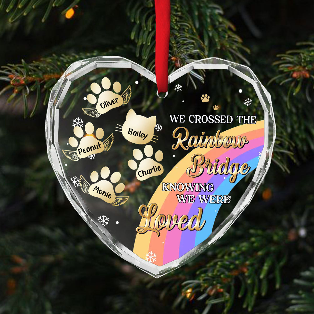 Custom Keepsake Christmas Ornament •  I Was Loved - Personalized Glass Ornament