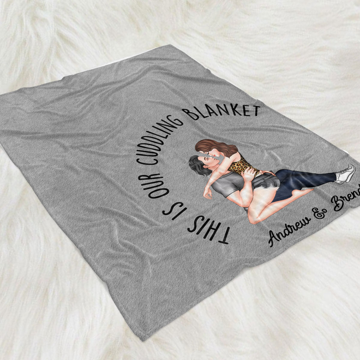 Our Cuddling Blanket - Personalized Fleece Blanket