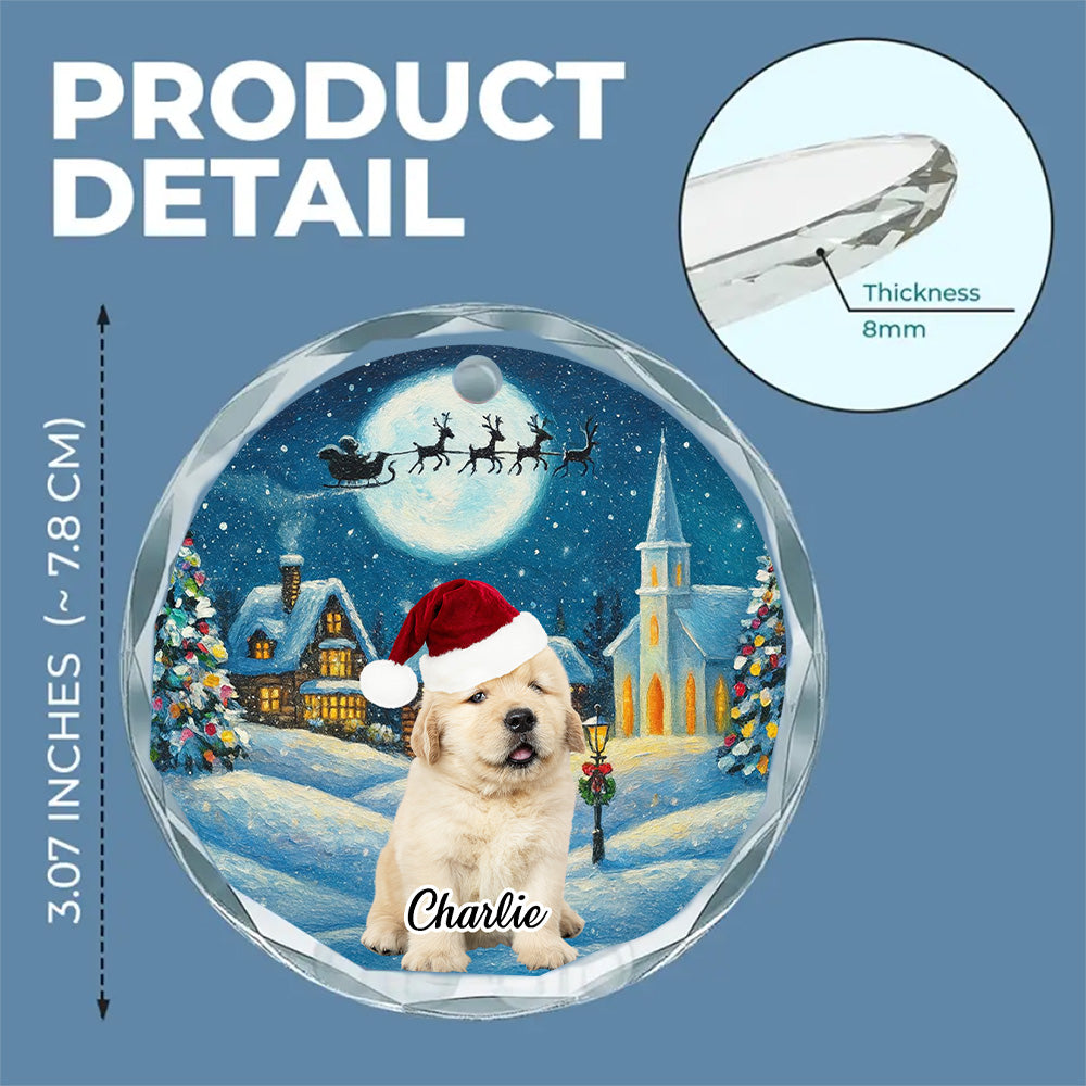 Custom Photo Keepsake Christmas Ornament • Falling In Me Photo - Personalized Glass Ornament
