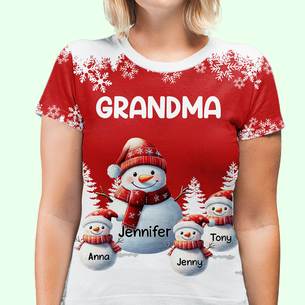 Custom Christmas & Birthday Gift for Grandma • My Fav People Call Me Grandma - Personalized All-over-print T-shirt