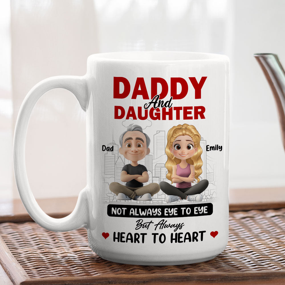 Custom Mother's Day Gift for Daughter • Dad And Daughter Share Love - Personalized Coffee Mug