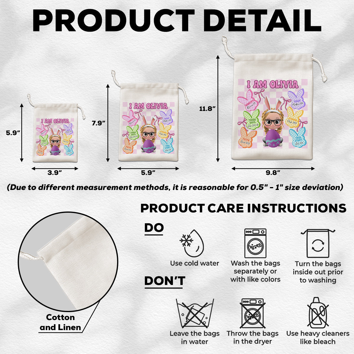 Faithful Easter Bunnies - Personalized Favor Bag