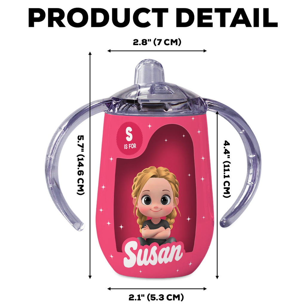 Cute Baby - Personalized Sippy Cup With Handles