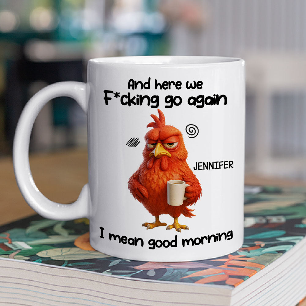 Custom Coworker, Christmas & Birthday Team Appreciation Gift • Here We Go Again - Personalized Coffee Mug