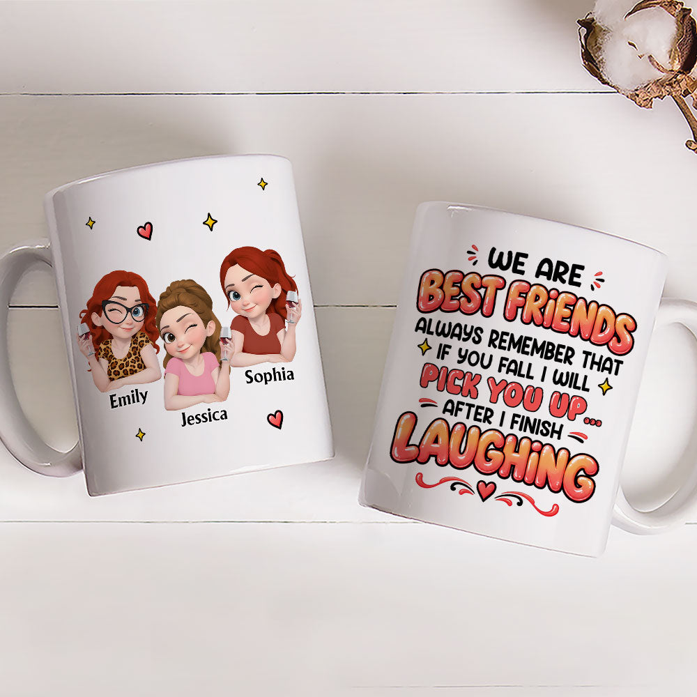 Custom Best Friend, Christmas & Birthday Friendship Keepsake Gift • Always Laughing - Personalized Coffee Mug