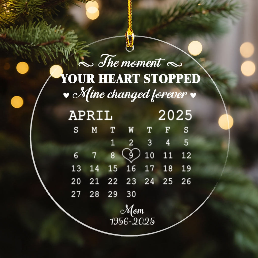 Custom Memorial Christmas Ornament, Sympathy Keepsake •  The Moment - Personalized Acrylic Ornament
