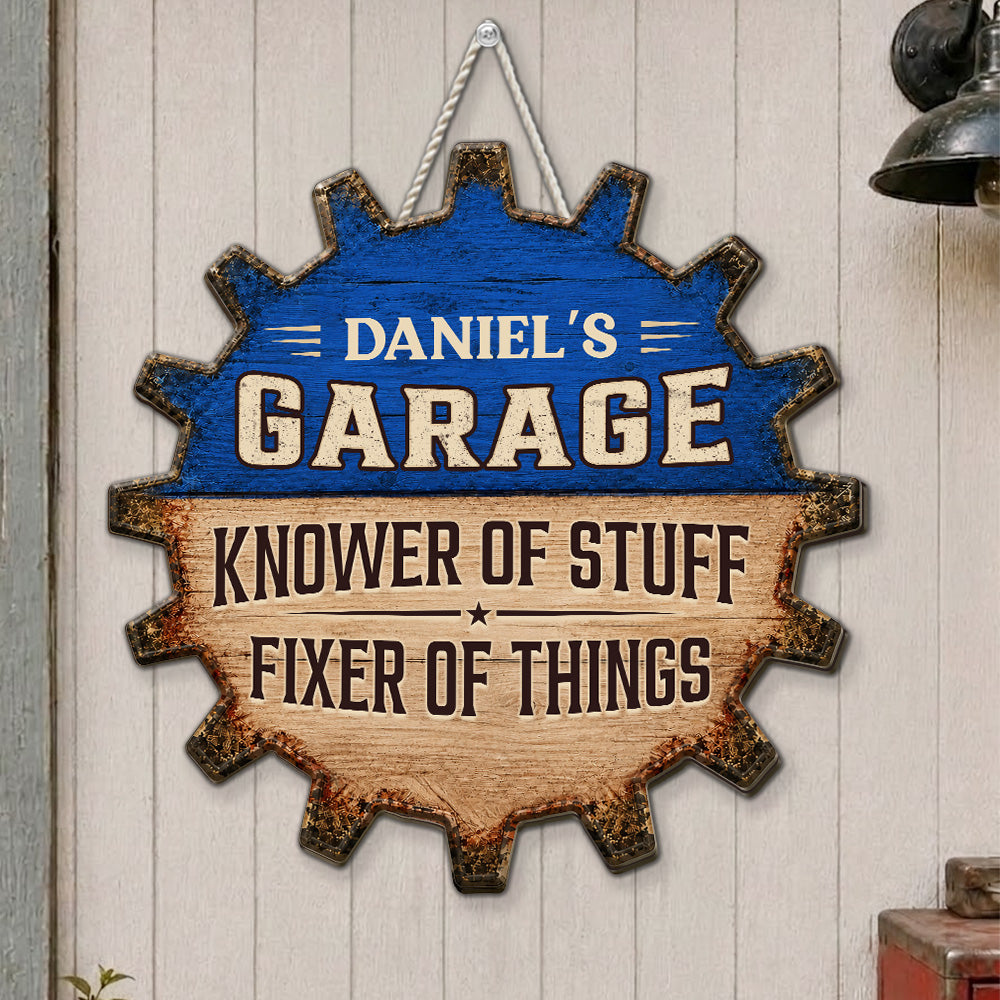 Custom Husband Anniversary Wall Decor Keepsake Gift • The Fixer - Personalized Wood Sign