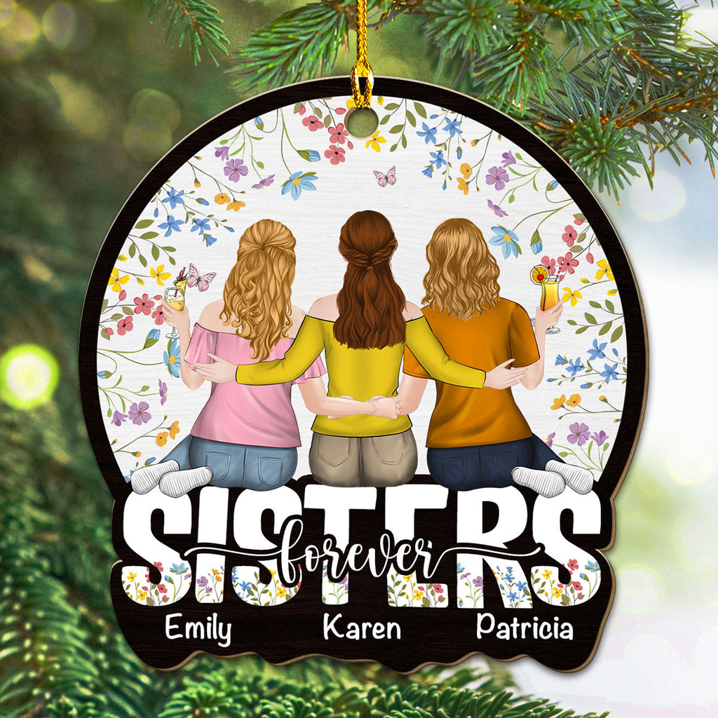 Custom Keepsake Christmas Ornament •  Bestie Colorful - Personalized Wood Ornament