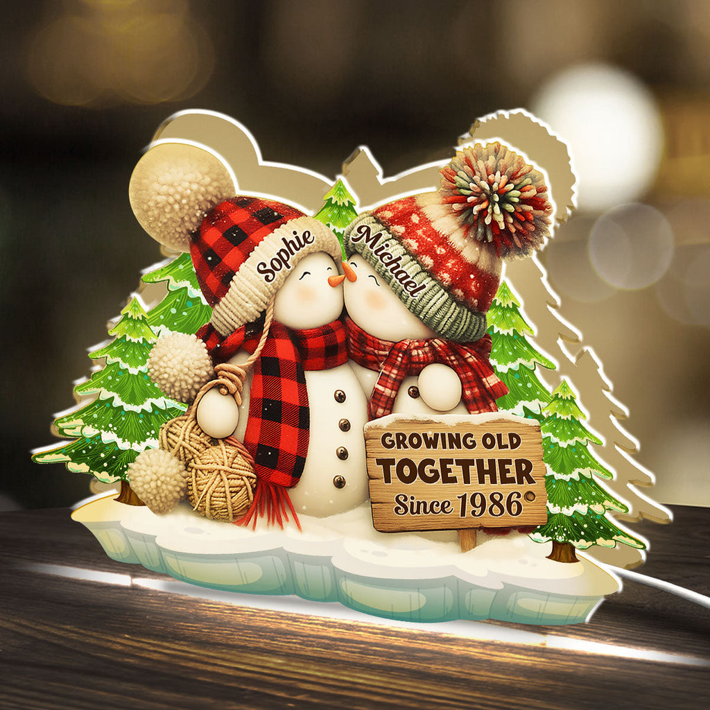 Merry And Bright Together - Personalized Light Box