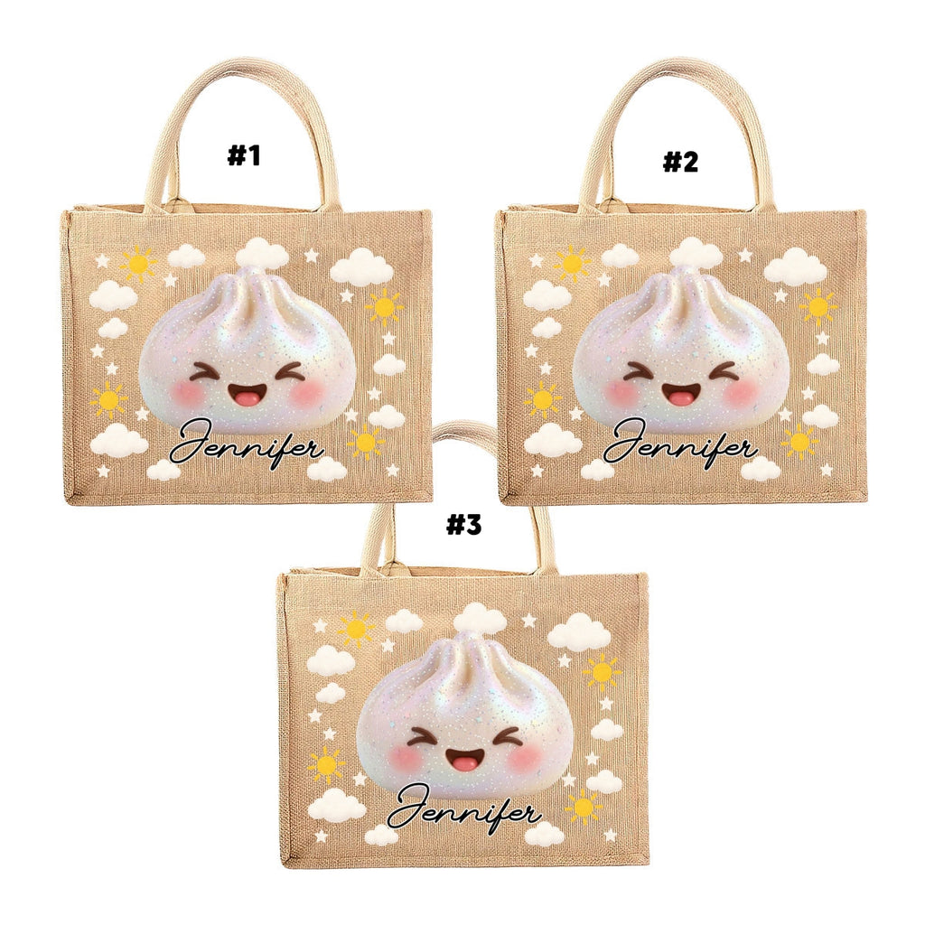 Jolly Little Friend - Personalized Jute Tote Bag