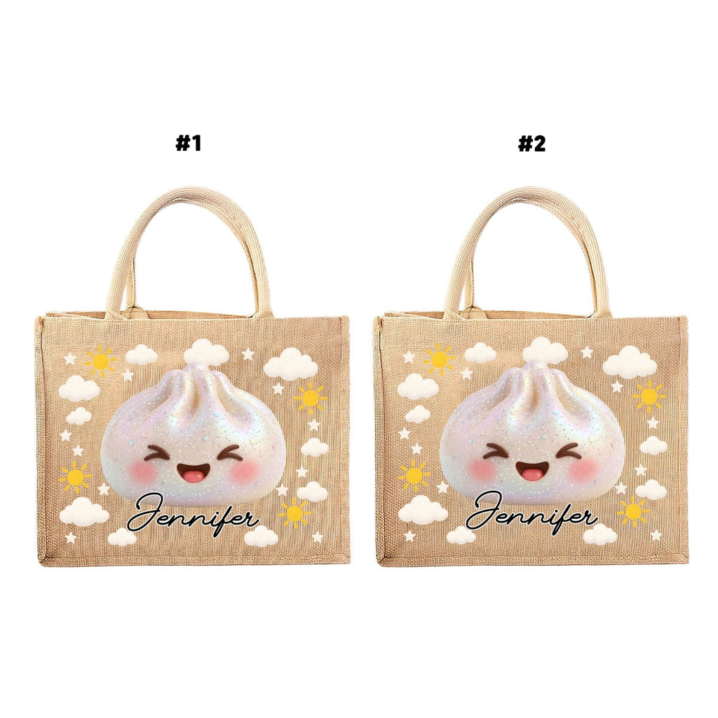 Jolly Little Friend - Personalized Jute Tote Bag