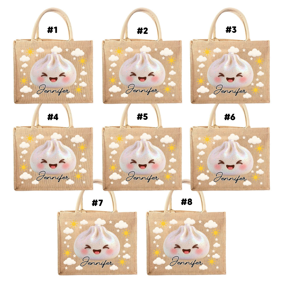 Jolly Little Friend - Personalized Jute Tote Bag