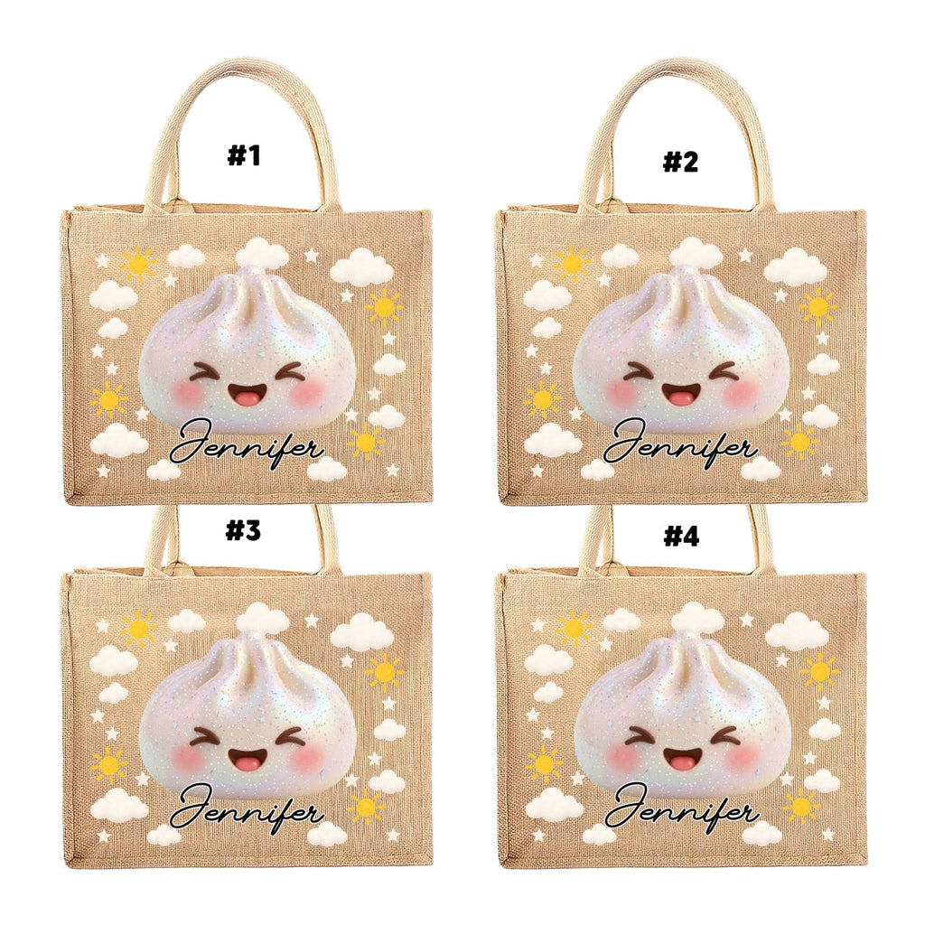 Jolly Little Friend - Personalized Jute Tote Bag
