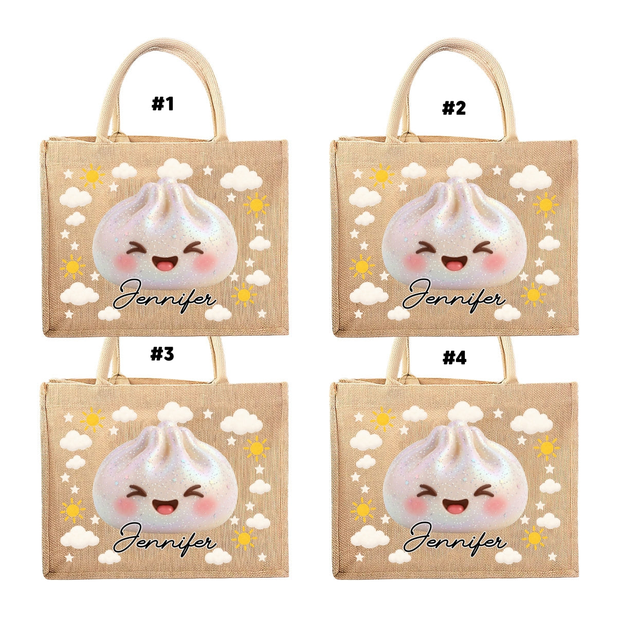 Jolly Little Friend - Personalized Jute Tote Bag