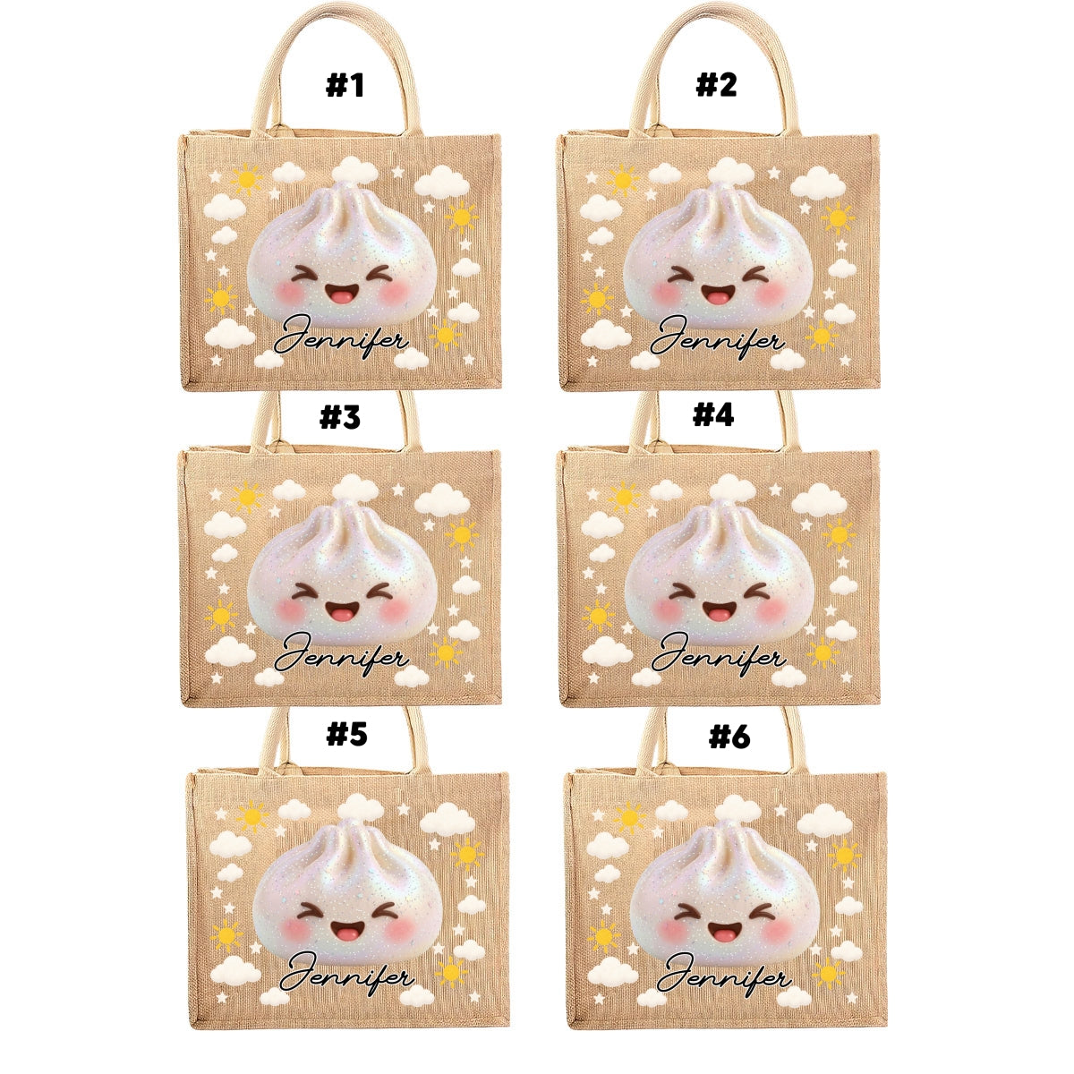 Jolly Little Friend - Personalized Jute Tote Bag