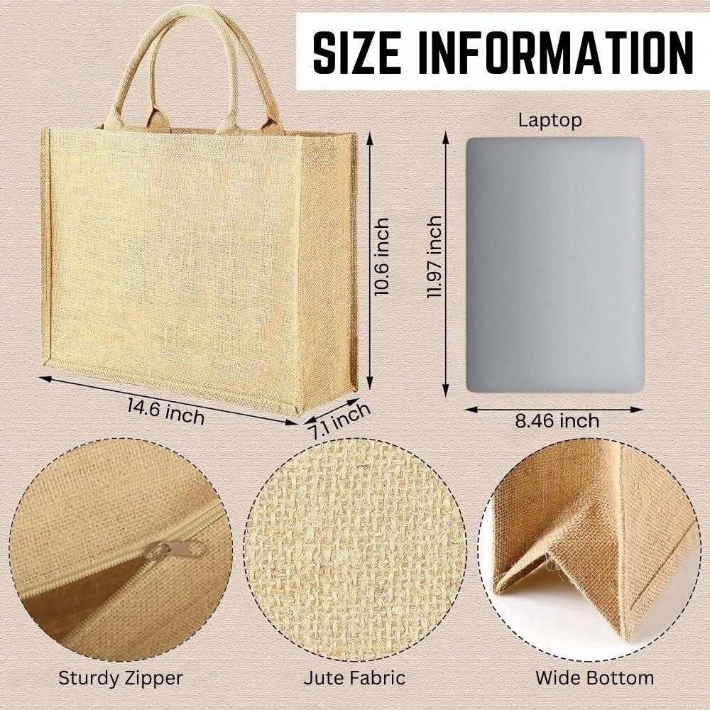 Jolly Little Friend - Personalized Jute Tote Bag