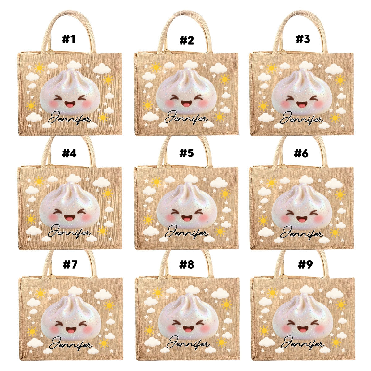Jolly Little Friend - Personalized Jute Tote Bag