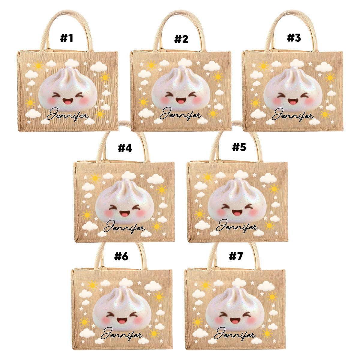 Jolly Little Friend - Personalized Jute Tote Bag