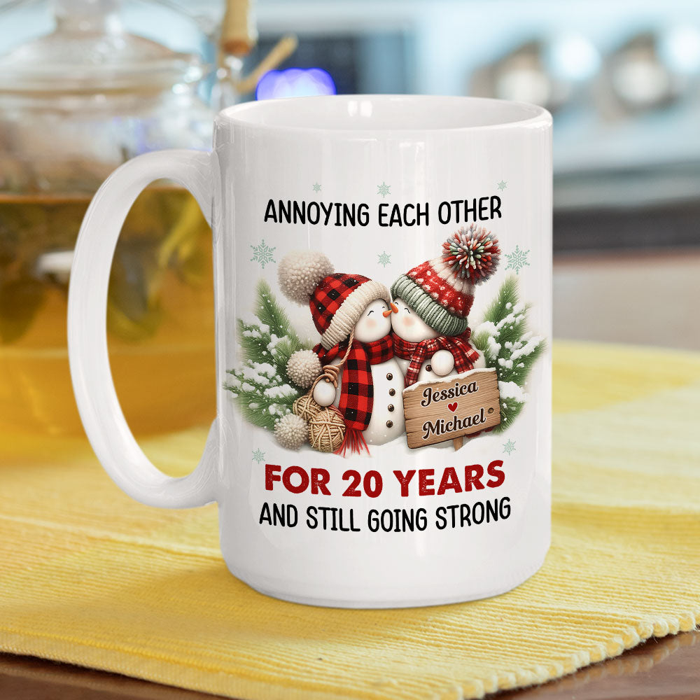 Custom Anniversary Keepsake Gifts For Couple • Merry And Bright Together - Personalized Coffee Mug