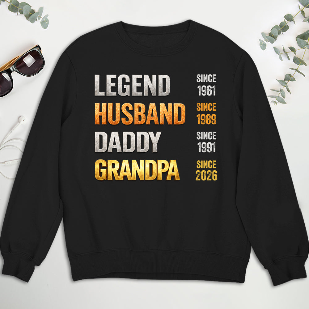 Custom Father's Day, Special Gift for Dad & Grandpa • Legendary Dad Metal Retro - Personalized 3D Effect Shirt
