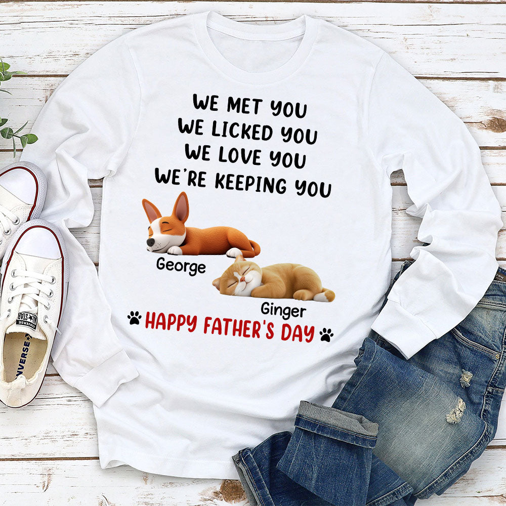 Custom Christmas & Birthday Keepsake Gift • White Ver We Licked And Love You Ver Pet - Personalized Shirt