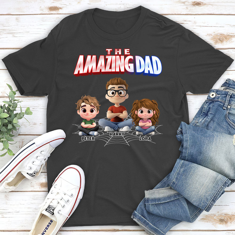 Custom Father's Day, Special Gift for Dad & Grandpa • The World Best Amazing Dad - Personalized Shirt