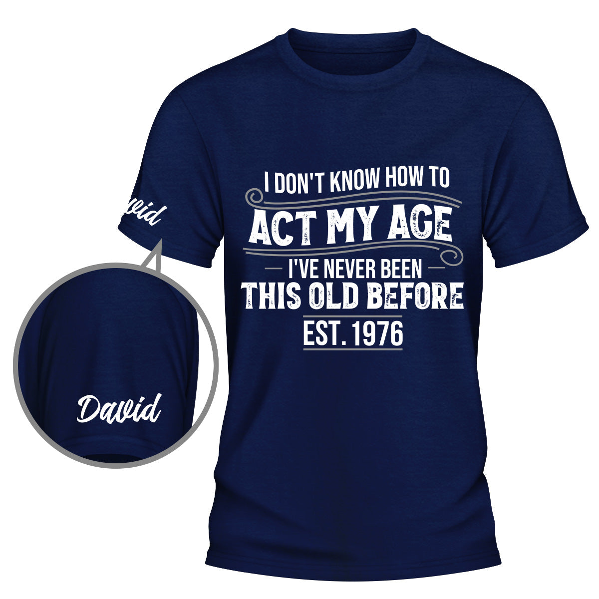 Custom Christmas & Birthday Keepsake Gift • My New Age - Personalized Shirt With Design On Sleeve