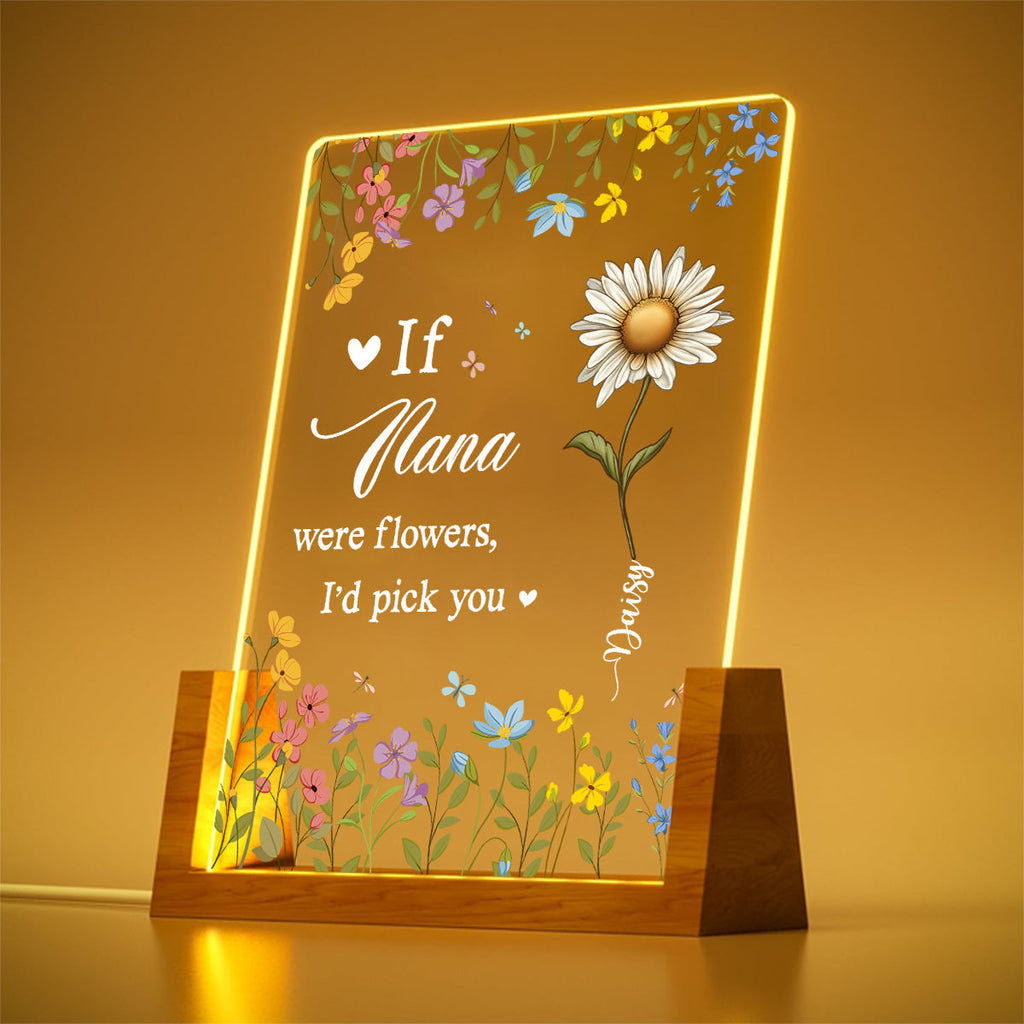 Custom Gifts for Grandma Mom Wife, Mother's Day Birthday • I Would Pick You - Personalized Night Light