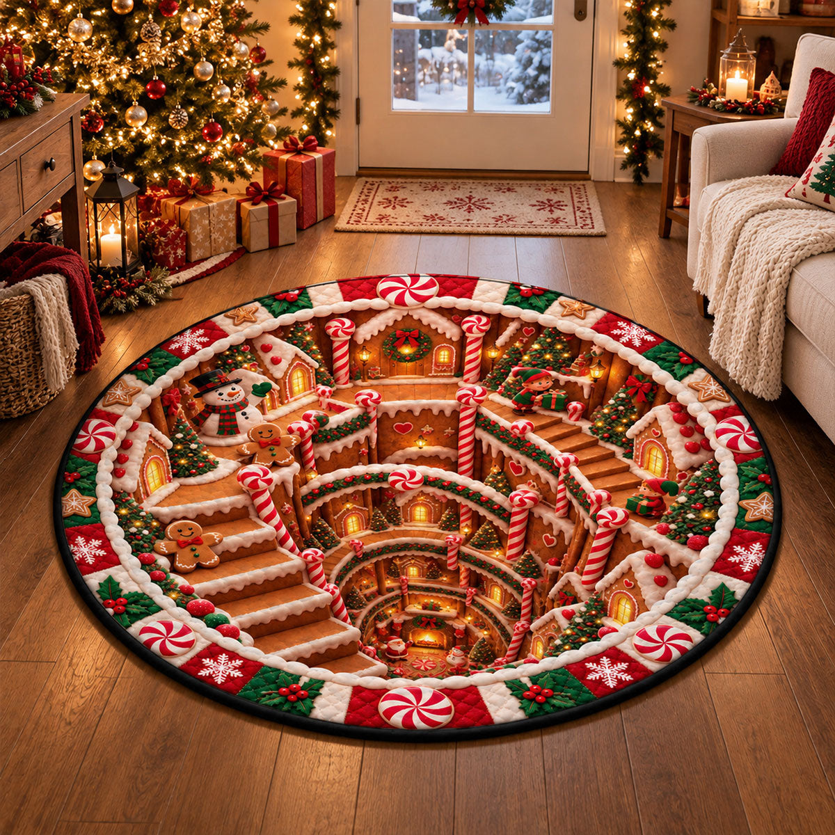 Christmas Cozy Home - Personalized Quilted Mat