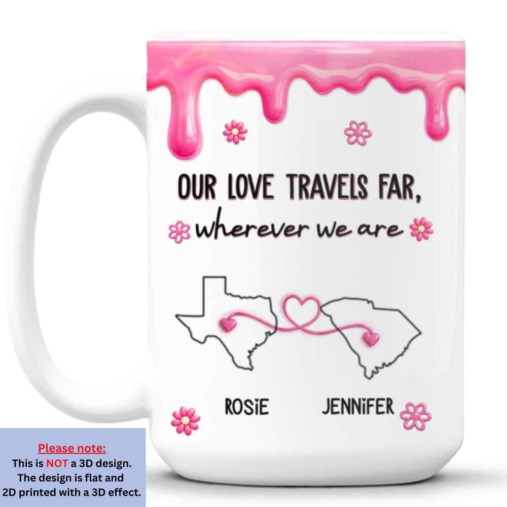 Custom Mother's Day Gift for Mom & Grandma • Wherever We Are - Personalized Coffee Mug