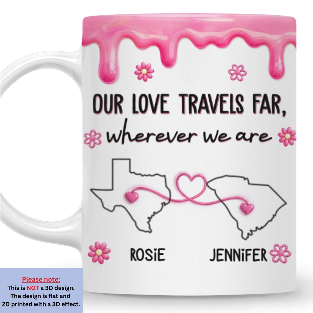 Custom Mother's Day Gift for Mom & Grandma • Wherever We Are - Personalized Coffee Mug