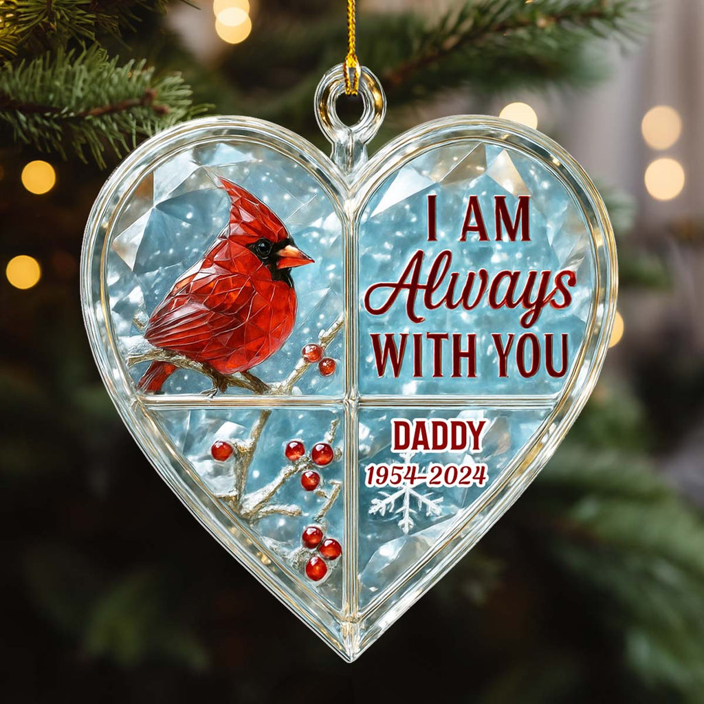 Custom Memorial Christmas Ornament, Sympathy Keepsake •  Gone But Near - Personalized Acrylic Ornament
