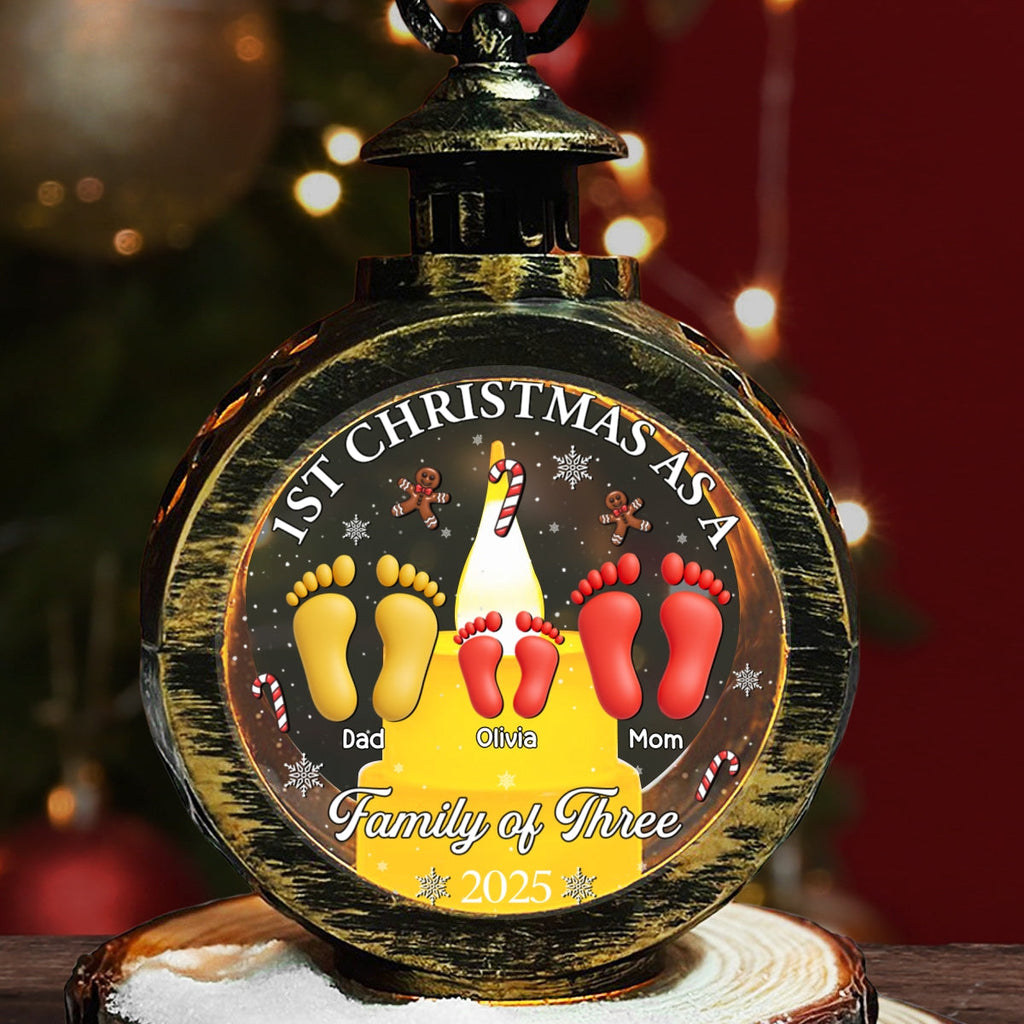 Custom Family Christmas Gifts, Holiday Decor • Our First Christmas - Personalized Christmas Lantern