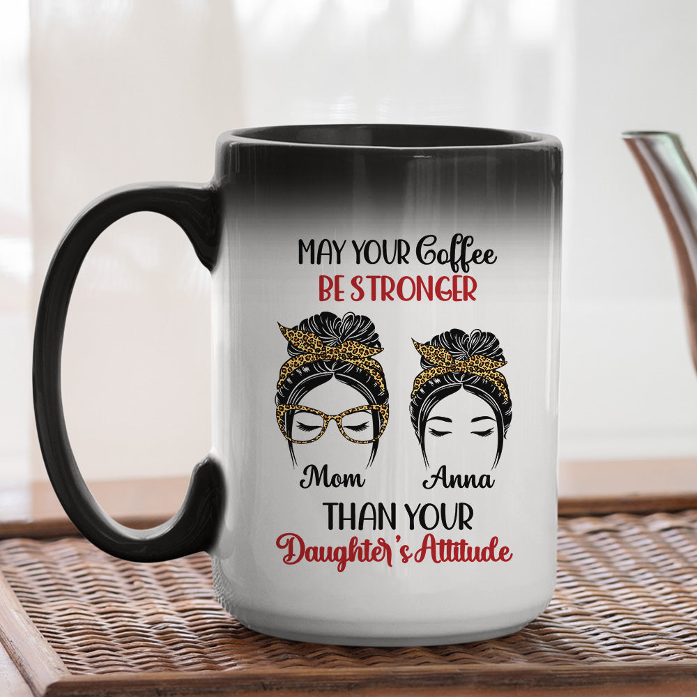 Custom Anniversary Keepsake Gifts For Couple • Your Coffee Stronger - Personalized Color Changing Mug