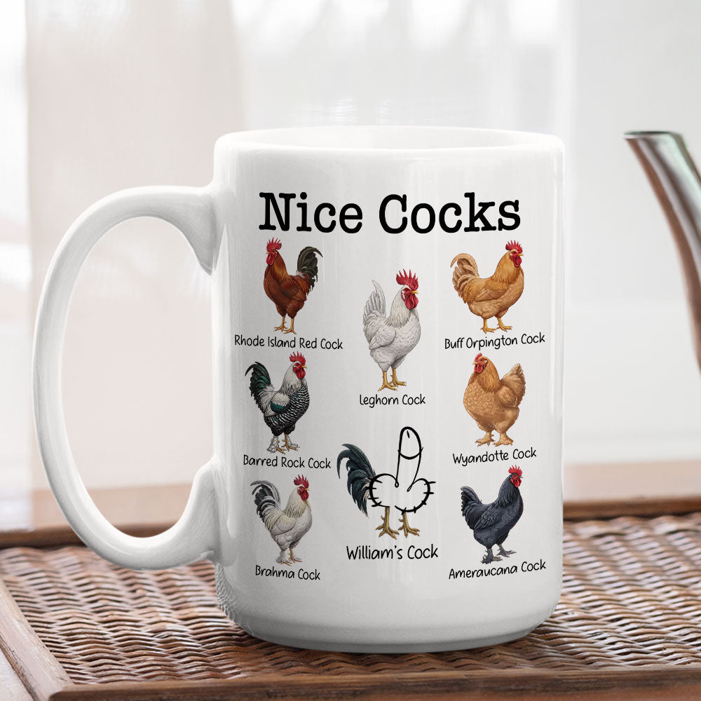 Custom Anniversary Keepsake Gifts For Couple • Nice Cocks - Personalized Coffee Mug