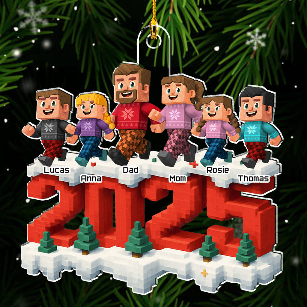 Custom Family Ornament, Christmas Gift for Family Members •  Us In This Year - Personalized 3D Effect Acrylic Ornament