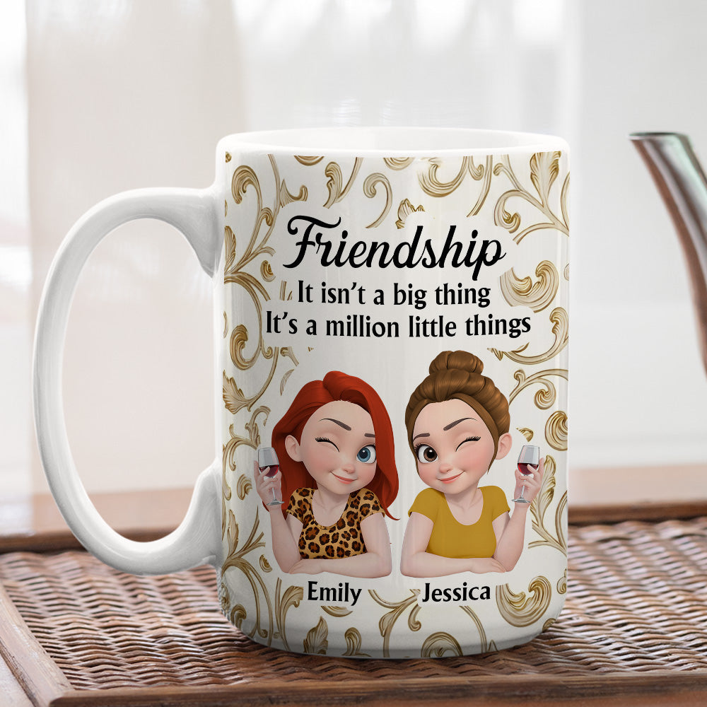 Custom Best Friend, Christmas & Birthday Friendship Keepsake Gift • Friend Is A Million Little Things - Personalized Coffee Mug