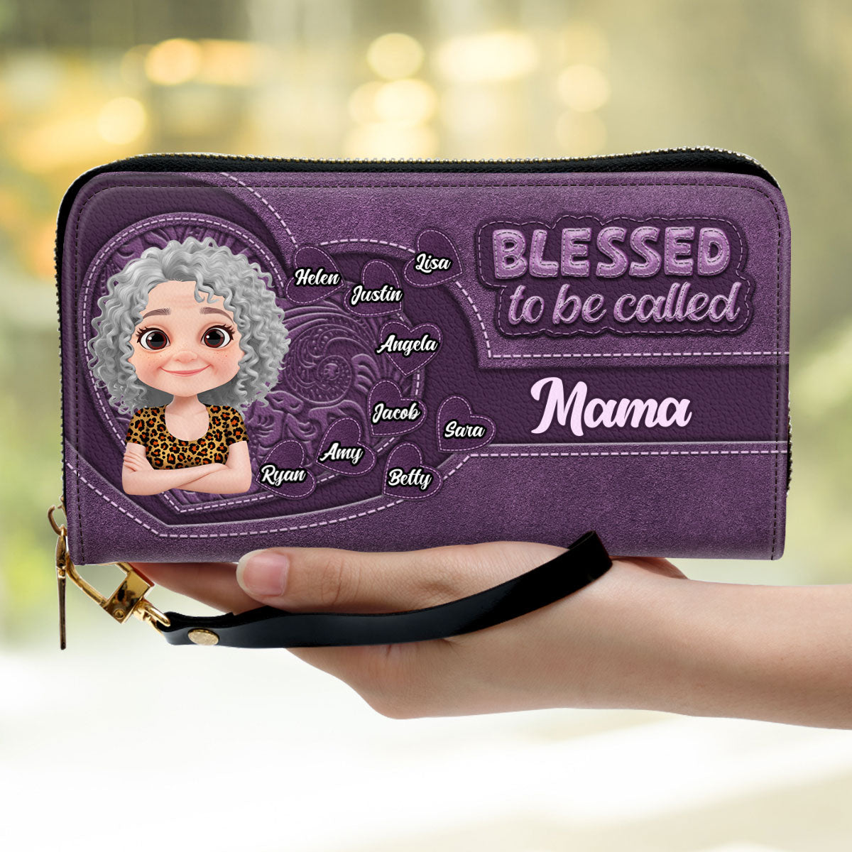 Blessed Mimi - Personalized Leather Wallet