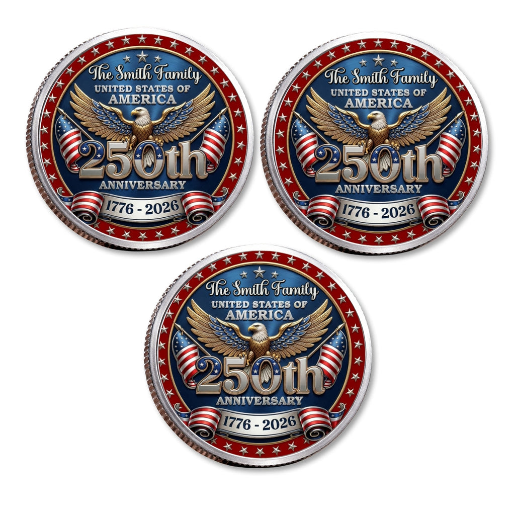 America 250 Freedom Legacy - Personalized Commemorative Keepsake Coin