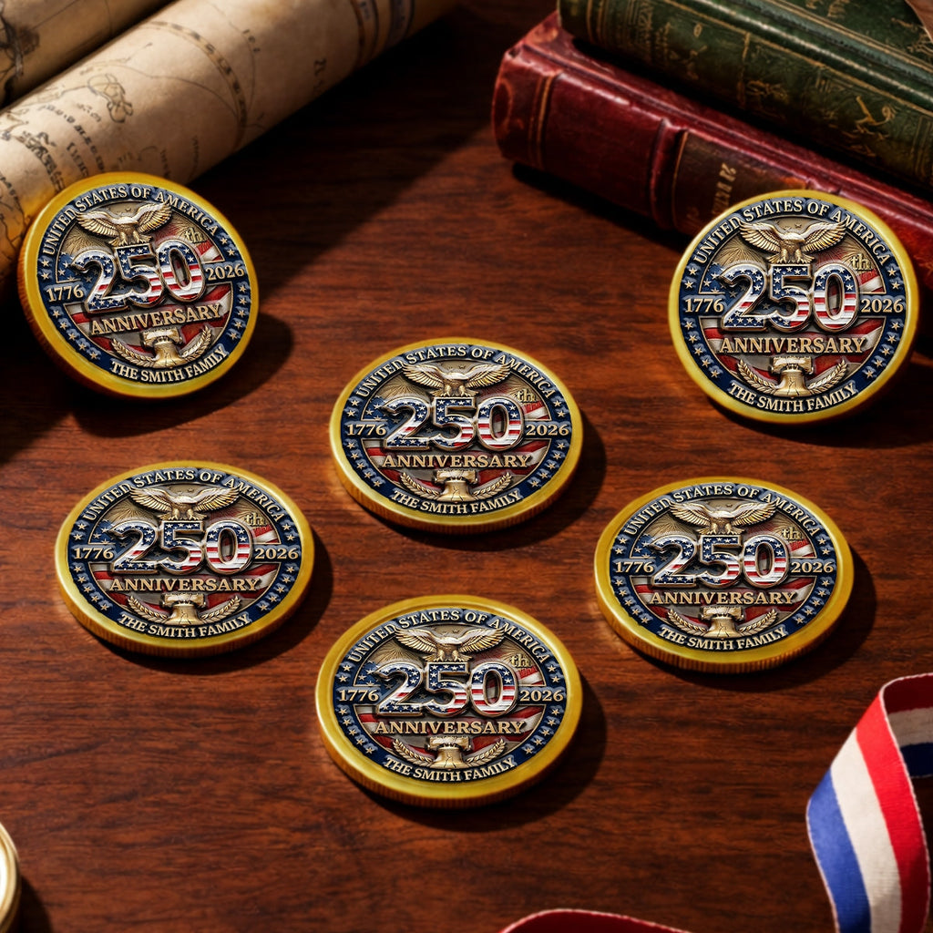 America 250 Freedom Legacy - Personalized Commemorative Keepsake Coin