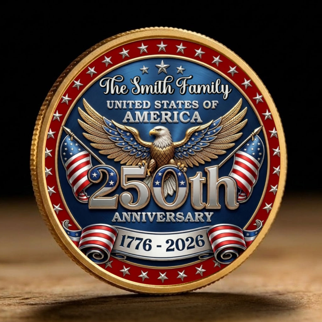 America 250 Freedom Legacy - Personalized Commemorative Keepsake Coin