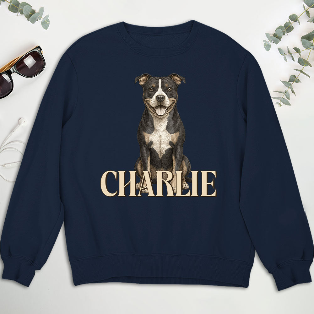 Custom Christmas & Birthday Keepsake Gift • Realistic Dog Dad - Personalized Shirt - Premium Tee
