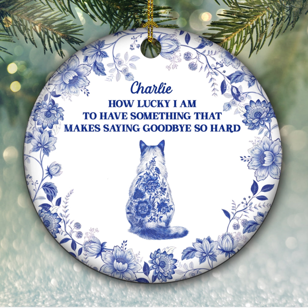 Custom Keepsake Christmas Ornament •  Hard To Say - Personalized Ceramic Ornament