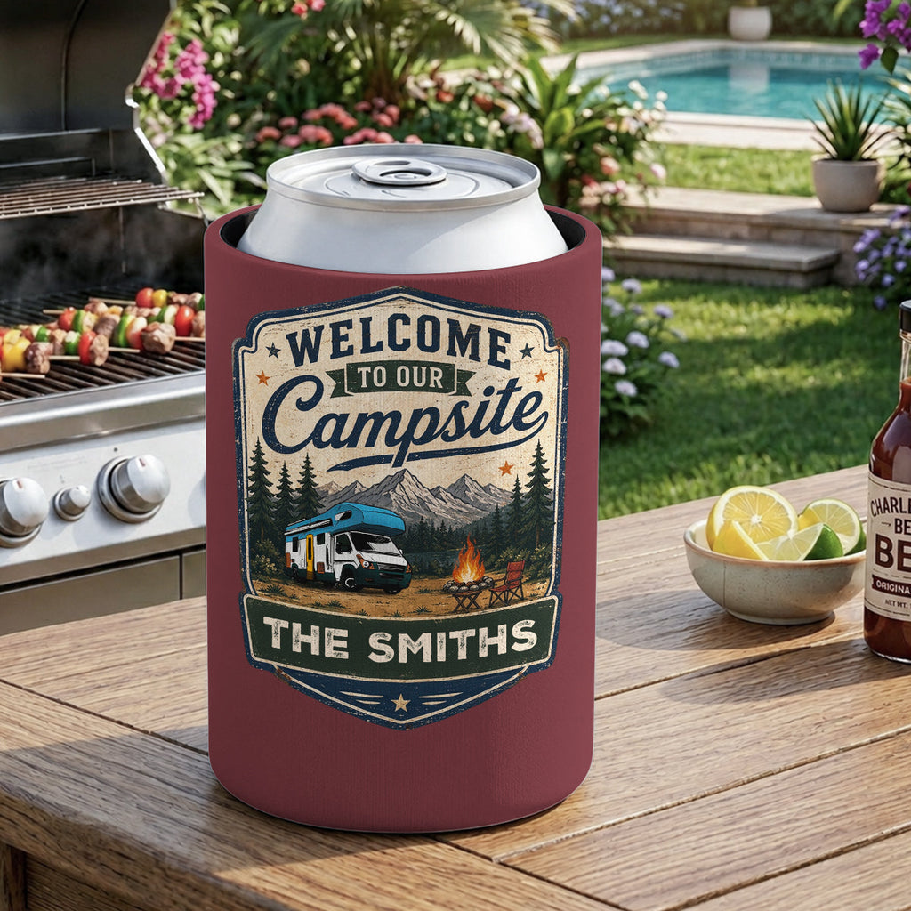 Our Campsite - Personalized Skinny Can Cooler