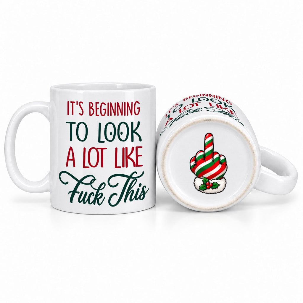 Custom Coworker, Christmas & Birthday Team Appreciation Gift • Ho Ho Nope Not Today - Personalized Bottom Print Mug